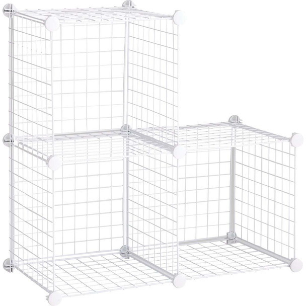 Rubbermaid  White 3-Cube Storage Stacker 2149483