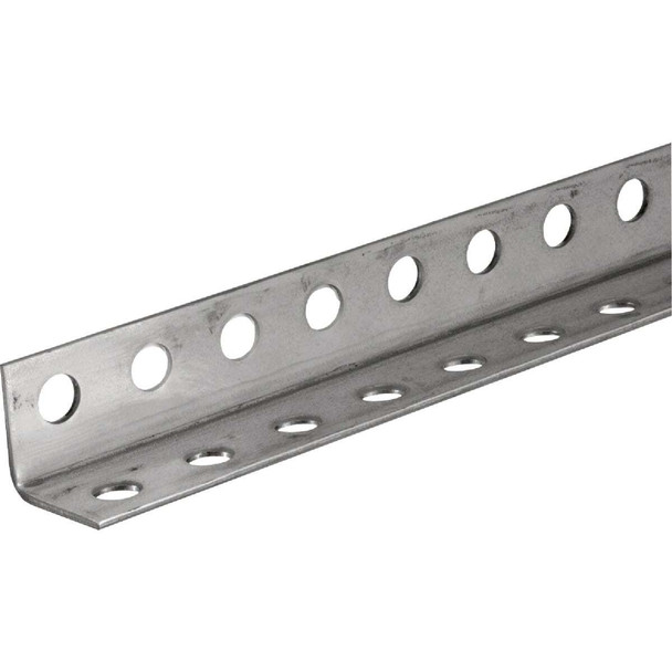 Hillman SteelWorks 7/64 In. x 1-1/4 In. x 3 Ft. Perforated Zinc-Plated Angle