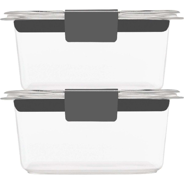 Rubbermaid Brilliance 1.3 C. Clear Rectangle Food Storage Container (2-Pack)