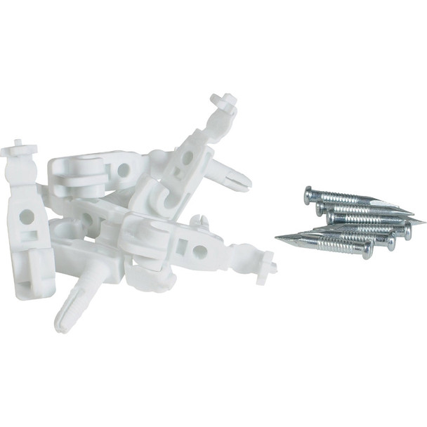 Rubbermaid White Direct Mount Back Clip (6-Count) FG3D69LWWHT