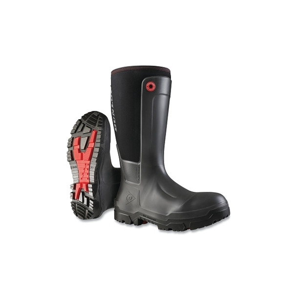 Snugboot WorkPro Full Safety Boots, Composite Toe, Men's 10, PUROFORT®/PURETEX, Black