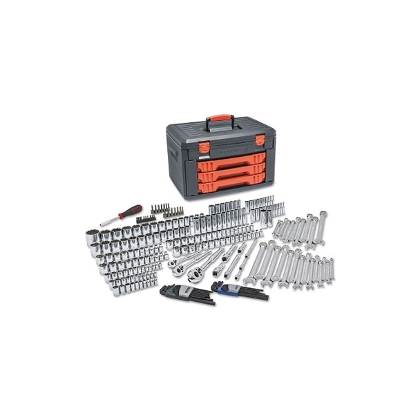 239 Piece Metric/SAE Socket & Ratchet Sets, 1/4 in, 3/8 in, 1/2 in