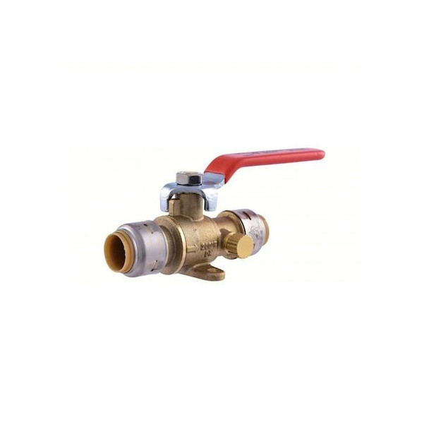 Sharkbite Turn Ball Valve,3.6" L,Brass UR24615