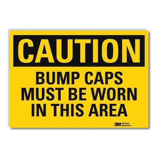 Lyle Safety Sign,Caps Must Be Worn,10in.W U4-1097-RD_10X7