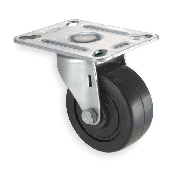 Manufacturer Varies Swivel Plate Caster,Rubber,3 in.,125 lb. 1UKP7