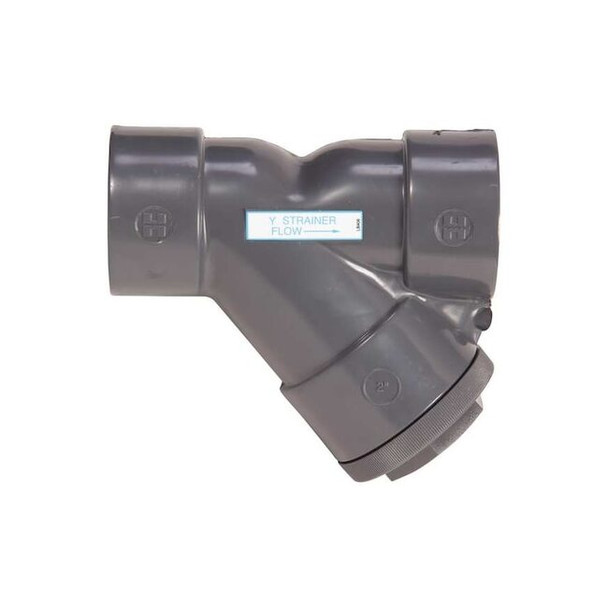 Hayward Flow Control Y Strainer, 2-1/2" Pipe, socket, PVC, 150 psi YS10250S
