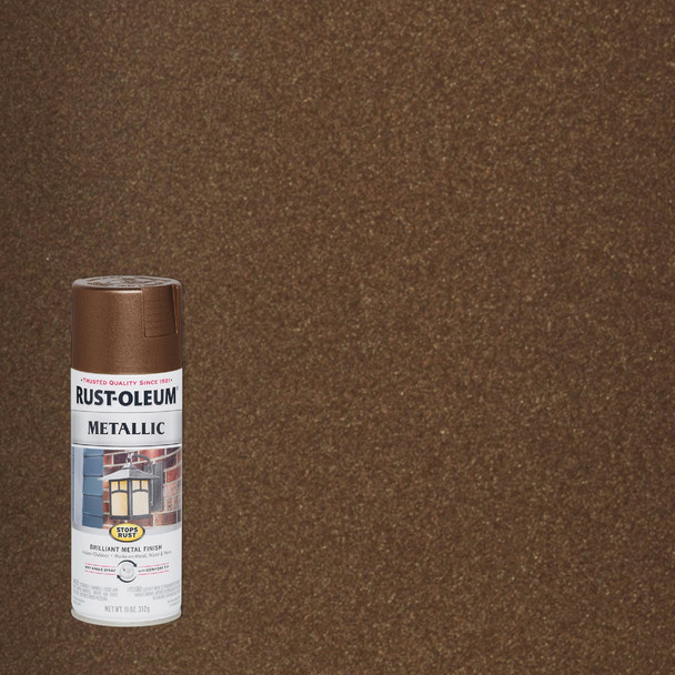 Rust-Oleum Stops Rust 11 Oz. Vintage Metallic Spray Paint, Dark Copper 286525