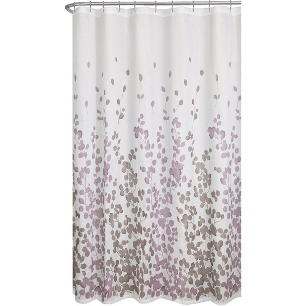 Zenna Home 70 In. x 72 In. Sylvia Purple Polyester Shower Curtain CFRSYVPR