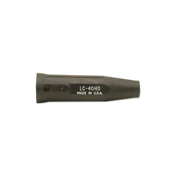 Cable Connector, Double Oval-Point Screw Connection, Female, 3/0-4/0 Cap., Black