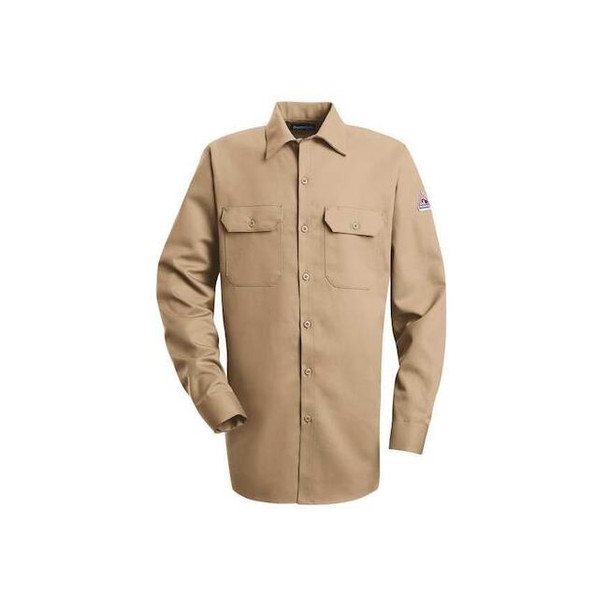 Men's Flame-Resistant Collared Shirt, 8.6 cal/sq cm, L, ComforTouch(R)