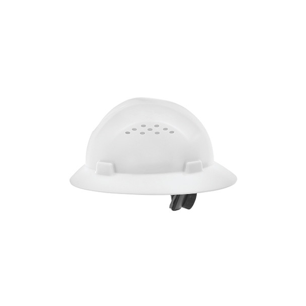 Advantage Series Full Brim Vented and Non-Vented Hard Hat, 4 pt Rapid Dial, Vented, White