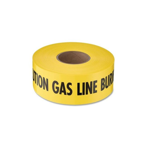 SHIELDTEC® Standard Non-Detectable Safety Tape, Caution Gas Line Buried Below, 1000 ft L, 3 in W, Yellow