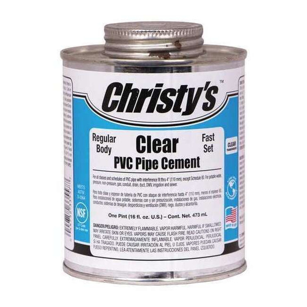 Christys Pipe Cement,Clear,16 oz. RH-RCLV-PT-12