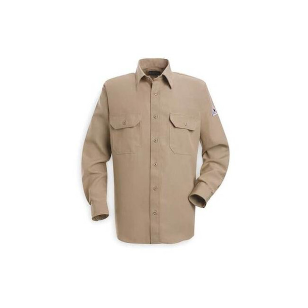 Men's Flame-Resistant Collared Shirt, 4.4 cal/sq cm, L, Nomex(R)