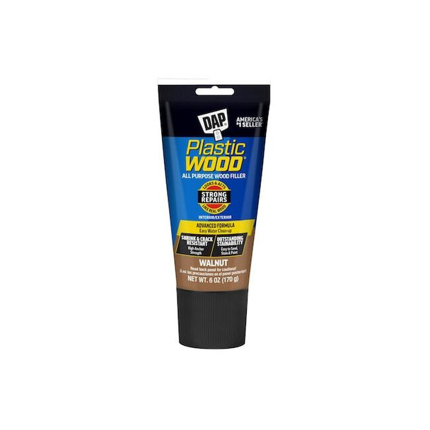 Dap Wood Filler, 6 oz, Tube, Walnut, Plastic Wood 7079800584 Pack of 6