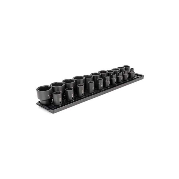 Tekton 1/2 in Drive Impact Socket Set, SAE, 21 pcs SID92102