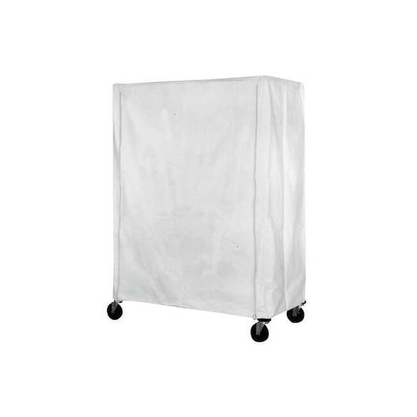 Eagle Group Cart Cover,60x24x74,White,Poly,Zipper CZ-74-2460