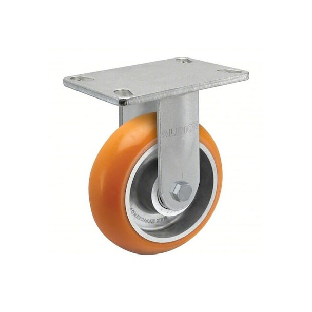 Albion Plate Caster,Rigid,Polyurethane,7 1/2"H 38AN06228R