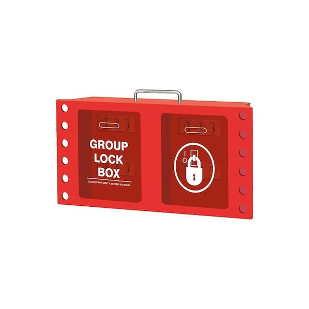 Zing Group Lockout Box,Red,Steel,2"x12 7388