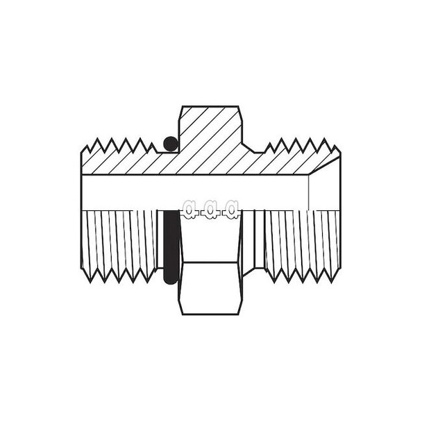 Adaptall Hose Adapter,5/8",ORB,1/2",BSPP 9006-1008