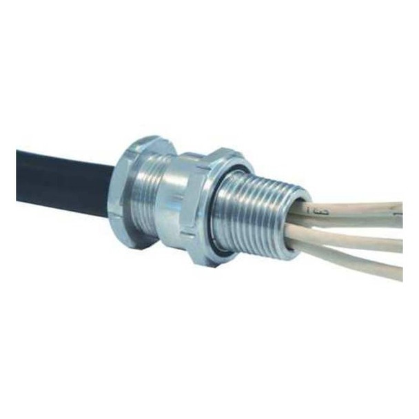 Appleton Electric Cable Connector,1-1/2 in,Straight,Silver TC150127