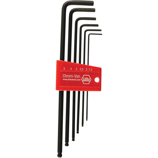 6 Piece Ball End Long Arm Hex L-Key Set - Metric 36992