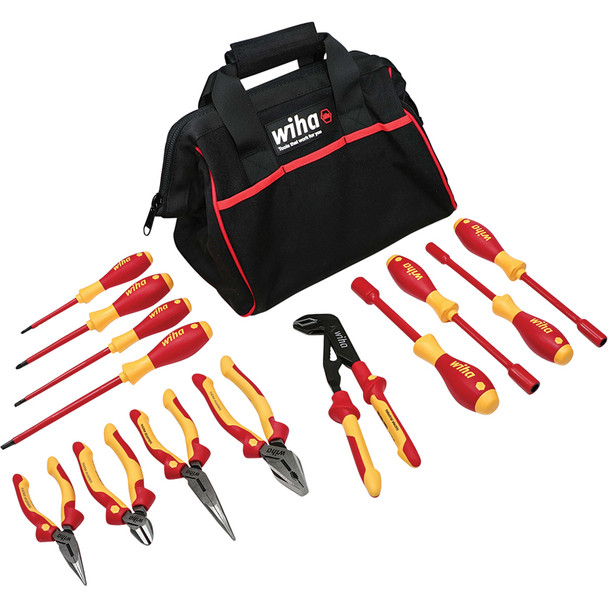 13 Piece Master Electrician's Insulated Tool Set in Canvas Tool Bag 32894