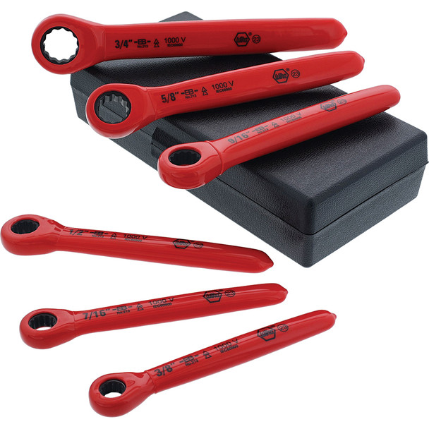 Insulated Ratchet Wrench 6 Piece Set - SAE 21391