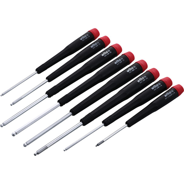8 Piece Precision Ball End Hex Screwdriver Set - Inch 26490
