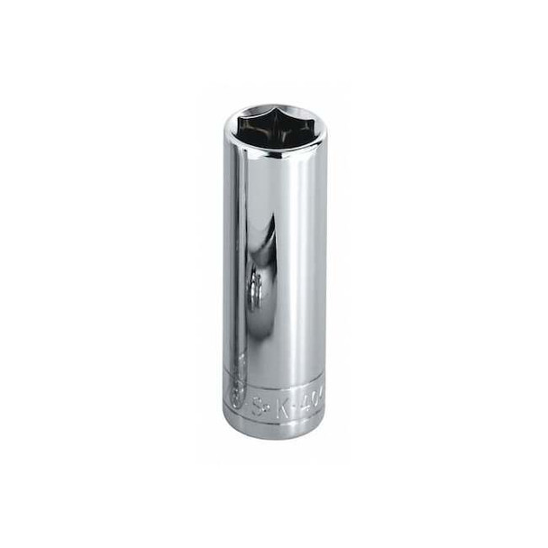 1/4 in Drive, 14mm Metric Socket, 12 Points,  Steel, Chrome, 14 mm Pack of 4