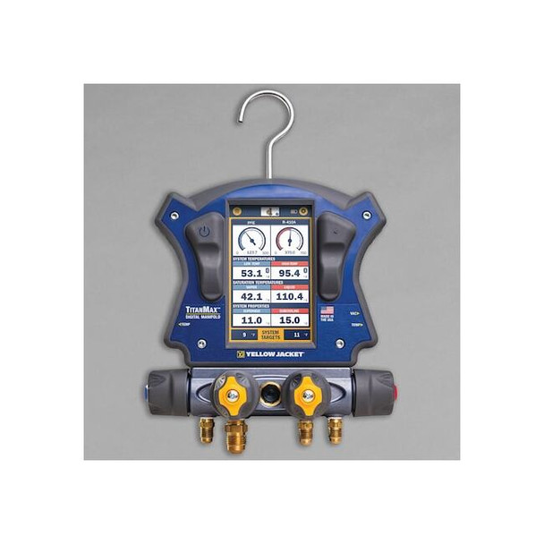 Yellow Jacket Manifold Gauge Set,5 ft Hose,4 Valves 40880