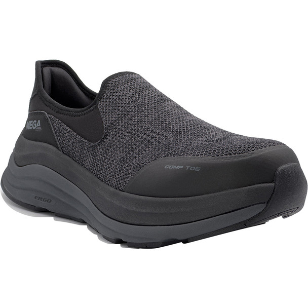ERGO Delta Slip-On CT - Men's Low Top Shoes -Black / Forged Iron - Size: 14 - 2E MC115-14EE