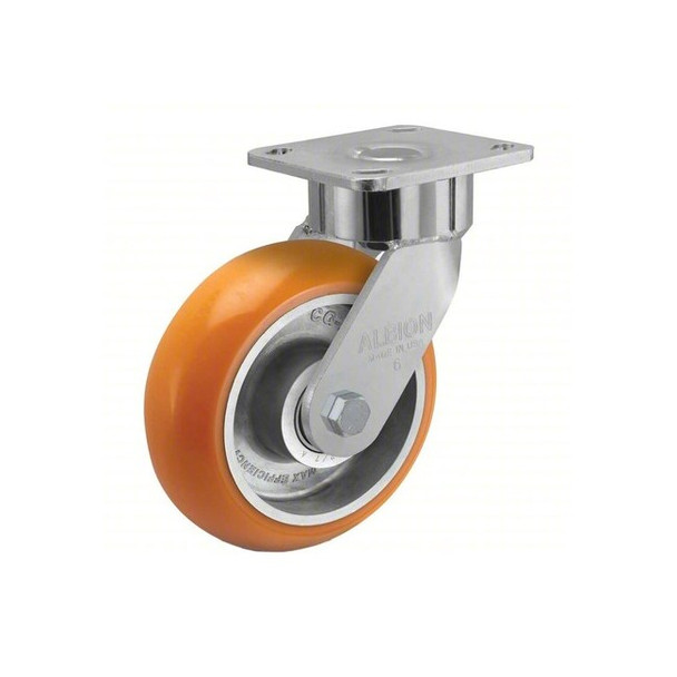 Albion Plate Caster,Swivel,Polyurethane,2"H 28AN06228S