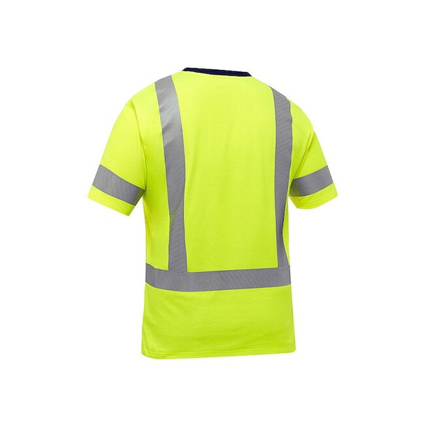 Bisley High-Visibility Shirt, Cotton, Polyester, Yellow, M 313M1118H-Y/M