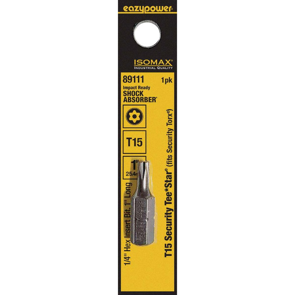 Eazypower Corporation T15 1" 1/4" Hx Scrdrvbit 89111