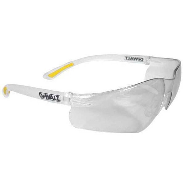 Dewalt DPG52-1 Contractor Pro, Safety Glasses, Anti-Scratch, Clear Lens, Clear Frame, Frameless