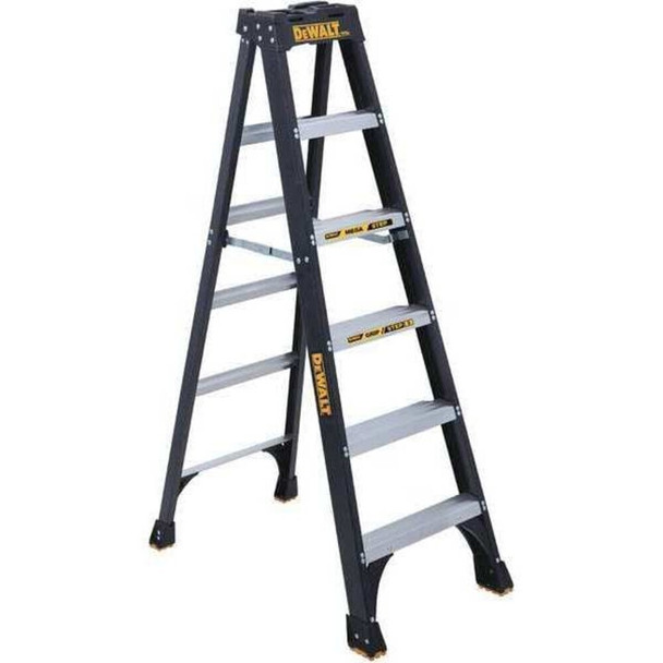Dewalt DXL3010-06 6 ft Fiberglass Stepladder, 300 lb Capacity