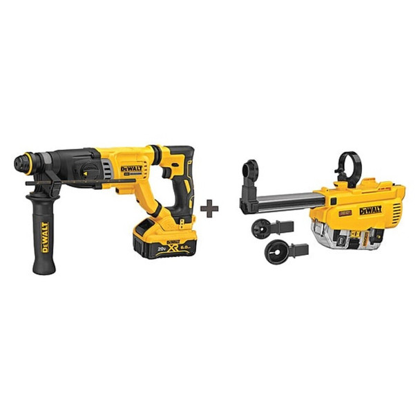 Dewalt DCH263R2/DWH205DH 20V MAX Rotary Hammer Kit w/ Dust Extractor, Cordless