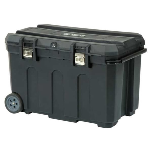 Stanley 029025R Mobile Tool Chest, 24 Gallon, 30" W x 19" D x 19" H, Plastic, Black, Tote Tray, 2 Compartments