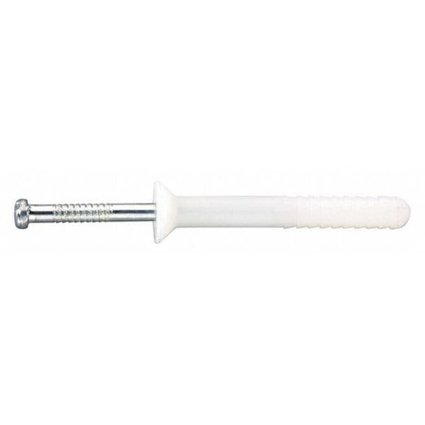 Dewalt 02562-PWR Nylon Nailin Nail Drive Anchor, 1/4" Dia., 2" L, Nylon Plain, 100 PK