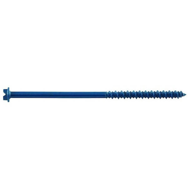 Dewalt DFM12722 Ultracon Masonry Screw, 1/4" Dia., Hex, 1-3/4" L, Steel Zinc Stalgard, 100 PK