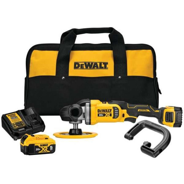Dewalt DCM849P2 20V MAX* XR(R) 7 in. Cordless Variable-Speed Rotary Polisher Kit