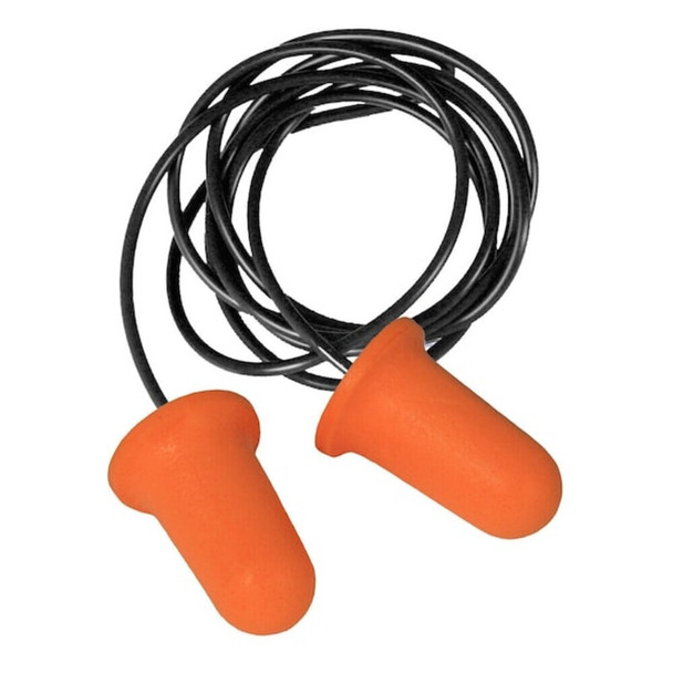 Dewalt DPG65TC2 Disposable Foam Ear Plugs, Bell Shape, 33 dB, Black / Orange