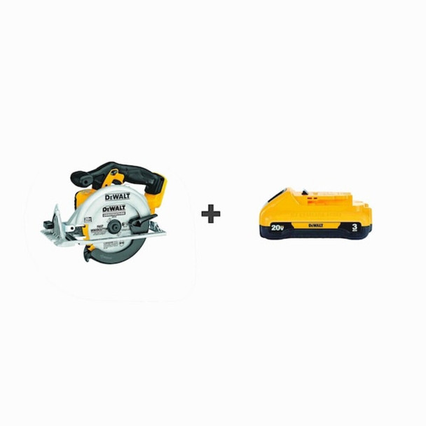 Dewalt DCS391B/DCB230 Cordless Circ Saw, 6-1/2 in Blade DiaW/Ba