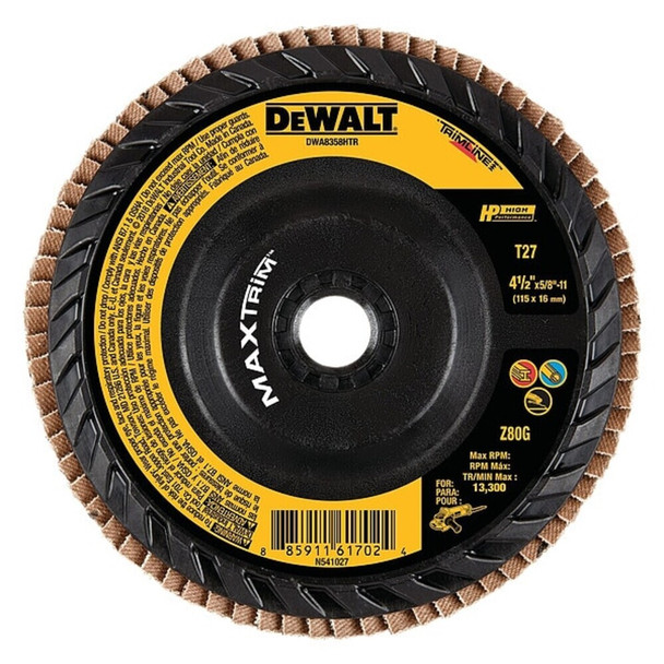 Dewalt DWA8358HTR HP(TM) MAXTRIM(TM) Trimmable Backer Flap Disc