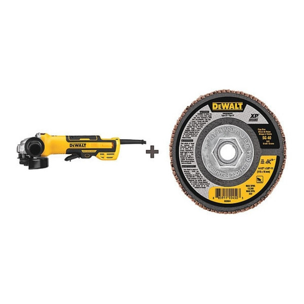 Dewalt DWE43214/DWA8280HRT Angle Grinder, 5" Wheel Dia., Tool 14" L