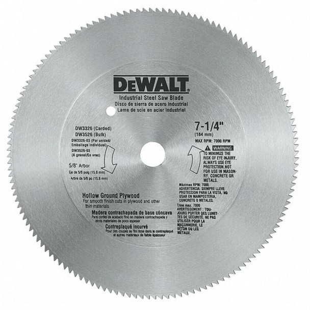 Dewalt DW3326 7 1/4" 140T Steel HG Plywood Blade