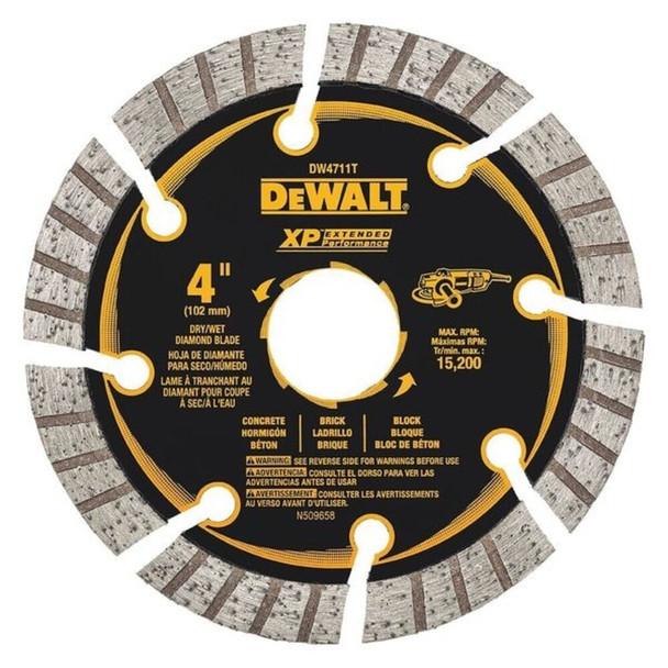 Dewalt DW4711T 4" XP Turbo Segmented Diamond Blade
