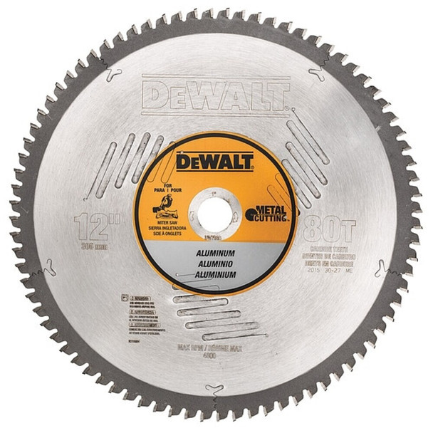 Dewalt DW7666 12" 80T Aluminium Cutting Saw Blade 1" Arbor