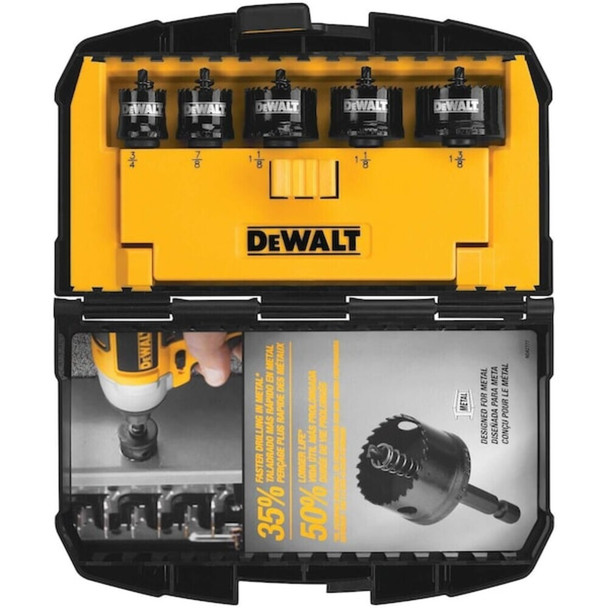 Dewalt D1800IR5 TOUGH CASE(R)5 Pc. Set (includes 3/4", 7/8", (2) 1-1/8", 1-3/8")